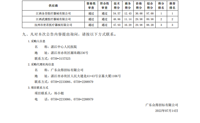 湛江中心人民醫(yī)院醫(yī)療設(shè)備采購(gòu)項(xiàng)目【項(xiàng)目編號(hào)：ZDZJ22-Z18021】包2結(jié)果公告(圖2)